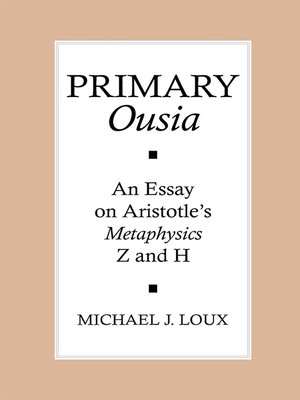 cover image of Primary "Ousia"